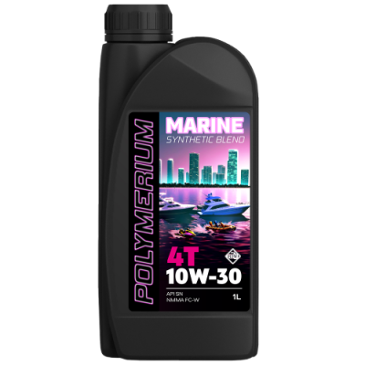 Масло полусинтетическое POLYMERIUM MARINE 4Т 10W-30 SYNTHETIC BLEND 1л